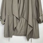 ZARA  Olive Green Drape Parka Jacket Small XS Photo 3