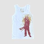 Disney Pirates Caribbean Jack Sparrow Tank Top Women's Large White Graphic Tee Photo 1