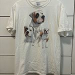 Vintage Dog Graphic Tee Shirt White Size M Photo 1
