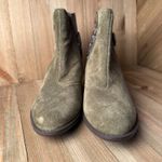 Vionic Naomi Snake Print Suede Ankle Boots Olive Green Buckle Accent Size 8.5 Photo 4