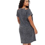 Torrid NWT Mini Cozy Fleece Cold Shoulder Dress in Charcoal Photo 3