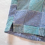 LL Bean Lakewashed Blue Green Seersucker Plaid Chino Bermuda Shorts Size 6 Photo 4