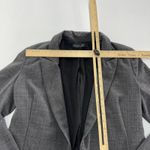 Rachel Zoe  Blazer Womens Medium Gray Plaid Double Breasted Lined Career‎ Jacket Photo 4