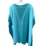 Beaches & Boho Size OSFM semi sheer beach cover Blue Photo 5