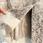 Mac & Jac Damask Coat Rhinestone Button Front Career Jacket Size 10 Old Money Tan Photo 5