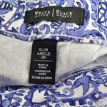White House | Black Market  Slim Ankle Blue and White Patterned Women's Jeans Photo 15