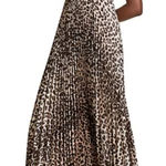 All Saints Leowa Leopard Pleated Midi Dress Size: XS Photo 0