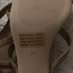 NWOB Silent D Anthropologie Jolie Beige Faux Leather Heeled Sandals EU 37 Size 7 Photo 7