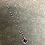 INITIAL letter “E” drop necklace Silver Photo 3