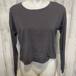 Athleta Gray Long Sleeve Twist Back Top | Lightweight Open Back Yoga Shirt – Siz Photo 0