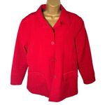 Cherokee Vintage 90s Y2K  Quilted Button Front Jacket Retro Utility Style Red XL Photo 0