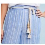Anthropologie Anthro Blue Striped Rope Palazzo Pants size 2 Photo 2
