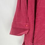 Tianello TENCEL Plus Sized Aida Blouse Button Front Garment Dyed Raspberry 2X Pink Photo 5