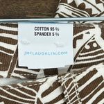 J. McLaughlin  Lexi Jean 6 NWT $178 Skinny Stretch Printed Brown White Geo Palm‎ Photo 5