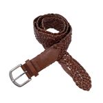 Talbots Vintage  Woven Genuine Leather Studded Belt Size Small Bohemian Argentina Photo 0