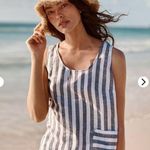 Garnet Hill  Vida Linen Stripe Tank Size XS Photo 0