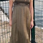 ZARA Green Pleated Dress Photo 1