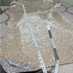 Julia Jordan  Women's Ivory Sequin Fit & Flare Velvet Sheath Dress Size 14 Photo 5