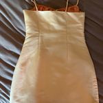 H:ours  Vibrant Orange Satin Dress Photo 2