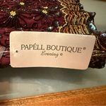 Adrianna Papell  Black Beaded Silk Burgundy Holiday Formal Lined Top Blouse 2X Photo 5