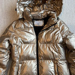 BCBGeneration  Gold Metallic Puffer Jacket Photo 0