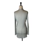 Luisa Spagnoli Sweater Women Small‎ Silver Metallic Knit Open Italian Cardigan Photo 1