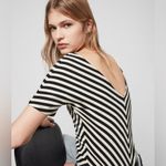 All Saints Monochrome Chevron Bodysuit Size XSmall Photo 4