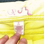 OP Women’s Short Shorts Yellow Cotton Stretch Size Medium 7/9 Juniors Button Zip Photo 2