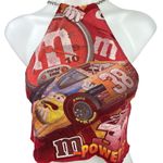 Furst of a Kind M&M’s x  Red Halter Crossback Metal Chain Cami Crop Tank Top Sz S Photo 2