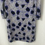 Diane Von Furstenberg  Ruri Cheetah Black Blue 100% Silk Shift Dress Size 8 Photo 4