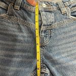 Free People  We the Free Button Fly Wide Leg Raw Hem Cropped Jeans Photo 8