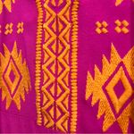 Savanna Jane L Aztec embroidered sleeveless mini dress pink Fuchsia tassels Size L Photo 11