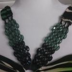 Fresh Of L.A Keyhole Beaded Halter Maxi L Animal Print Vacation Dopamine Boho Green Size L Photo 5