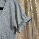 PINK - Victoria's Secret Y2K  Gray Holographic Sequin Bling Crest T Shirt XS Photo 5