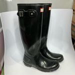Hunter ‎ original tall black rain boots women’s size 6 Photo 1