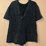 Free People NEW! $60 Movement XS HOT SHOT TEE ROMPER Shorts ONESIE Washed Black Photo 9