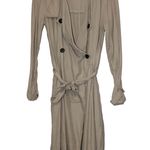 Abercrombie & Fitch Womens Tan Long Belted Double-Breasted Trench Coat Size XS Photo 0