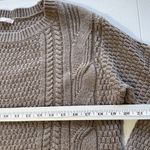 Gap Women’s M Boyfriend Cable Knit Pullover Sweater Long Sleeve Mushroom Brown Photo 10