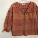 Madewell Morning View Plaid Tie Sleeve Shirt Photo 3