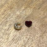 Origami Owl  Gold Initial Letter Crystal “C” Charm & Red Crystal Heart Charm Photo 0