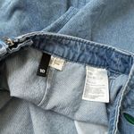 H&M HM Divided Denim Embroidered Floral Mini Skirt Floral y2k Size 6 Zippered Photo 3