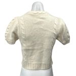 & Other Stories & Other Stories Cream White Wool Alpaca Cable Knit Puff Sleeve Sweater Top Sz S Photo 1
