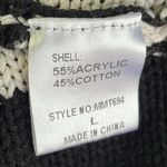 Miou Muse Oversized Stripe Knit Sweater Black Size L Photo 6