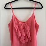 Old Navy  Pink V-Neck Ruffle Blouse Size L New Without Tag Career Preppy Office Photo 2