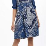 Anthropologie NWT $148  Holding Horses Blue Flared Bandana Shirt Dress 0 Photo 0