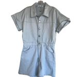 ZARA NWOT Denim Cotton Shimmer Romper Playsuit Bloggers Fave Photo 6