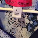 Betsey Johnson Blue Snake Print Scrub Top Photo 5