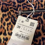 ZARA NWT Animal Print Leopard ZIPPER Pants Leggings SZ-4 Bloggers Fav Photo 5