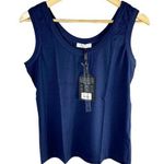 Anatomie Solid Muse Viscose Jersey Tank Travel Wrinkle Free Top Stretch Medium Blue Photo 0