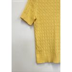 Tommy Hilfiger Tommy Hilfiger Yellow Women's Tipped Short-Sleeve Sweater - Size S/P Photo 3